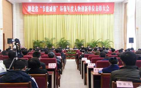 2008年度十大節能減排行動環保年度人物環保創新單位表彰大會現場